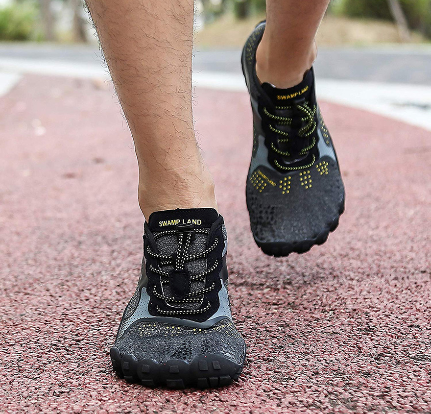 SAGUARO Zapatos minimalistas para hombre con cero caída, ligeros,  transpirables, 5 dedos anchos, para senderismo, correr, entrenamiento  cruzado